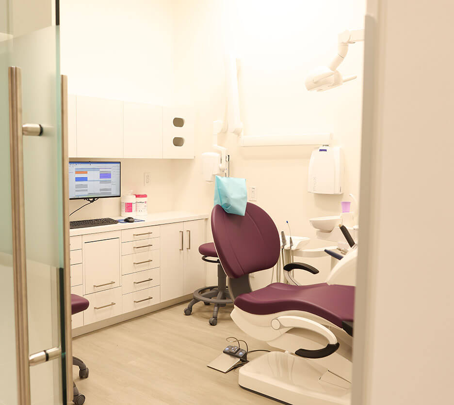 one of Gleam Dental's treatment rooms where we provide general dentistry services