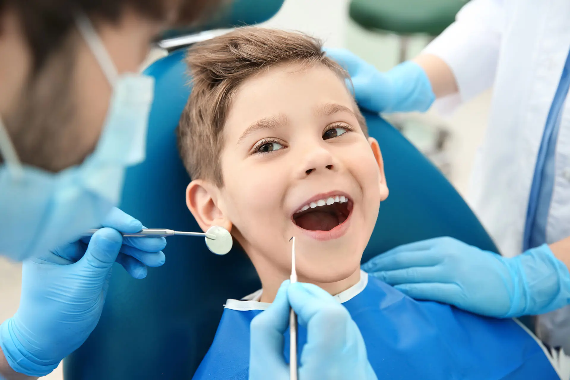 a child receiving a myobrace consultation