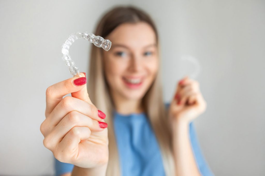 closeup of invisalign