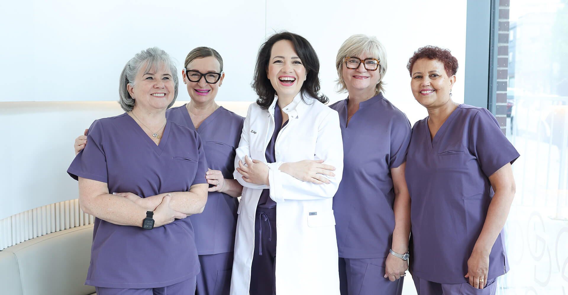 Dr Lidiya and her dental team at Gleam Dental, Toronto's premier dental clinic serving all ages.