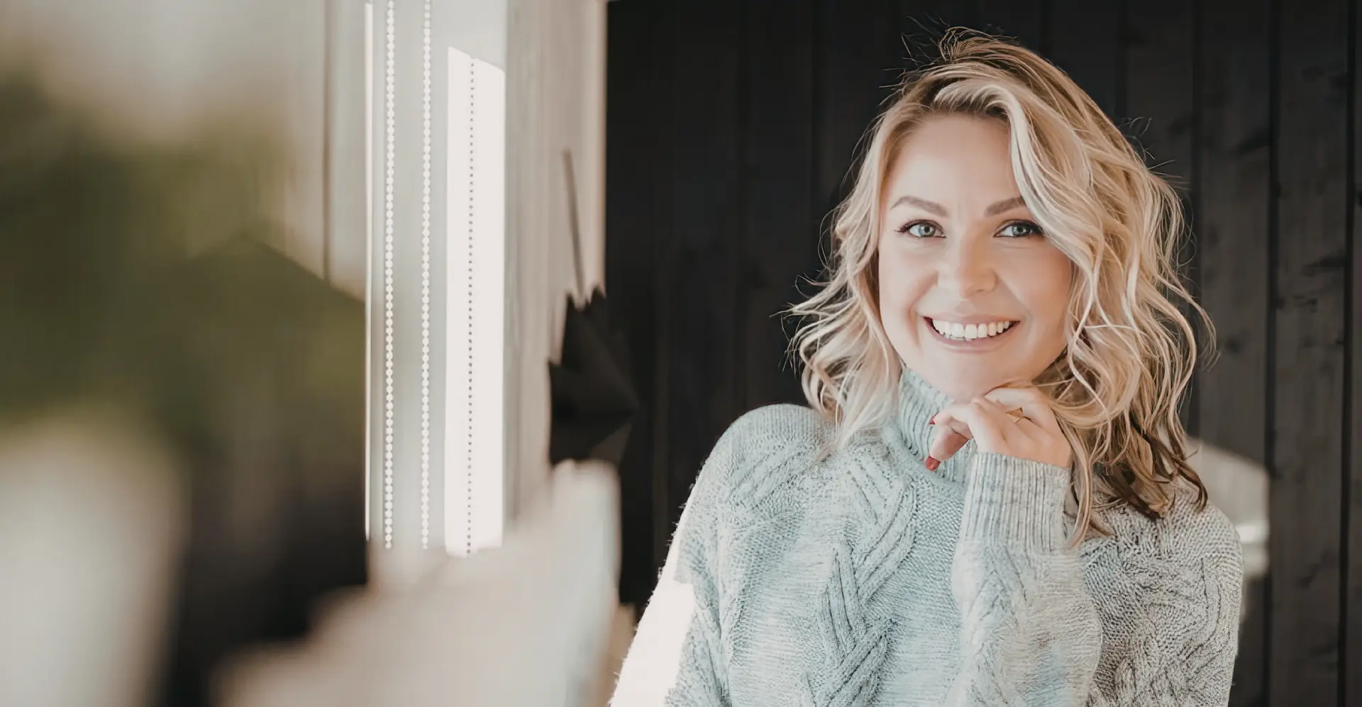 A person is smiling. smile makeover consultation
